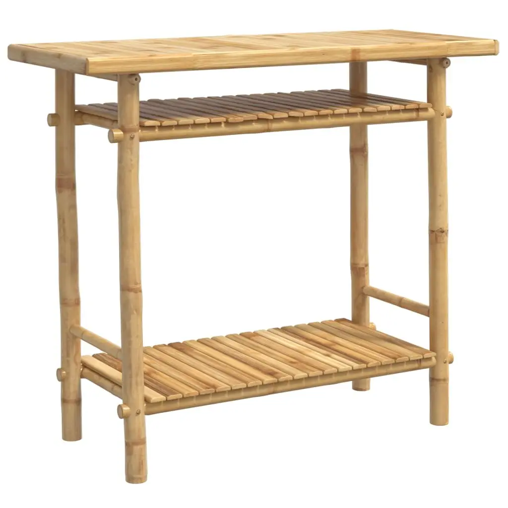 Brown Bamboo Console Table