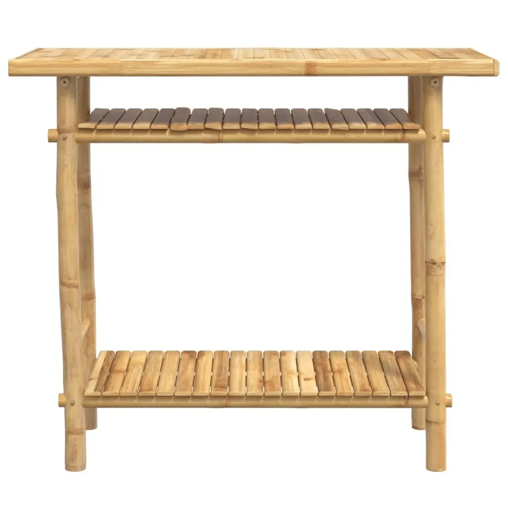 Brown Bamboo Console Table