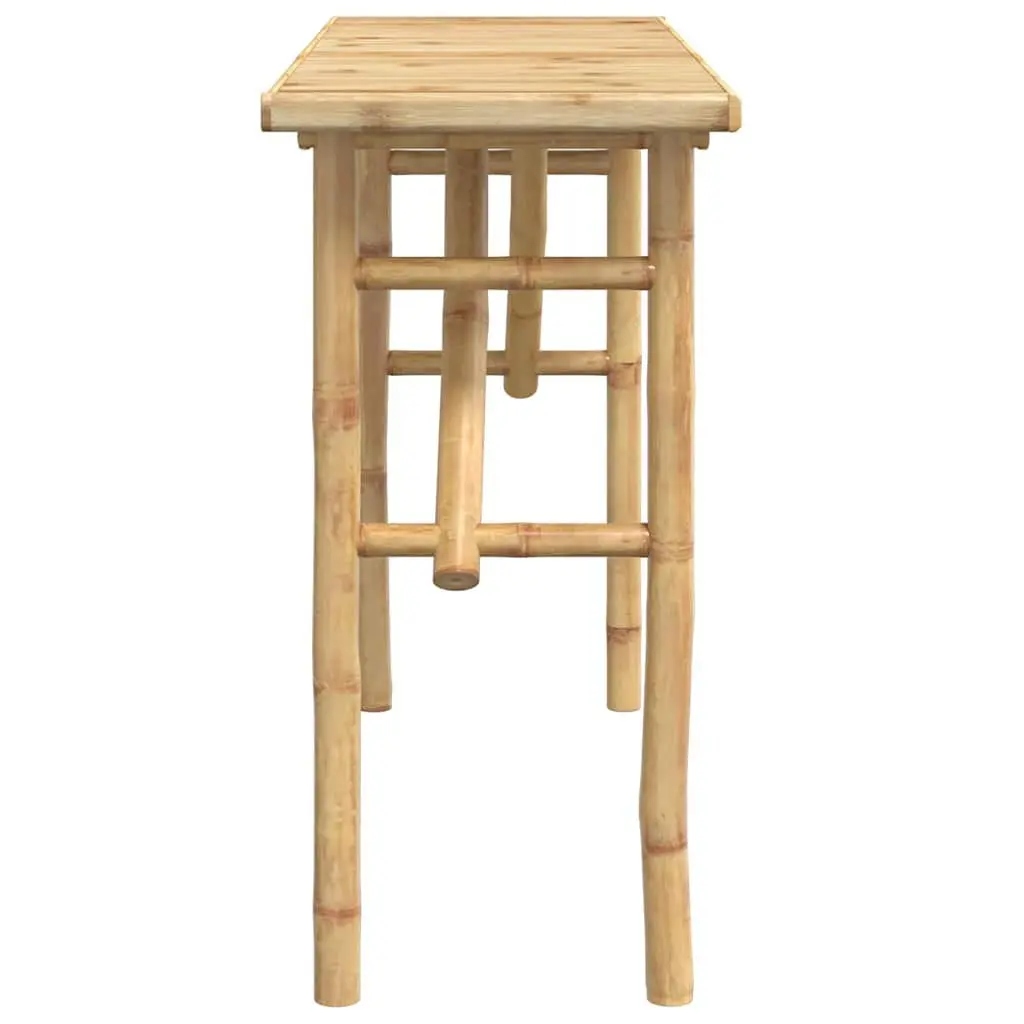 Brown Bamboo Console Table 115x39x75cm