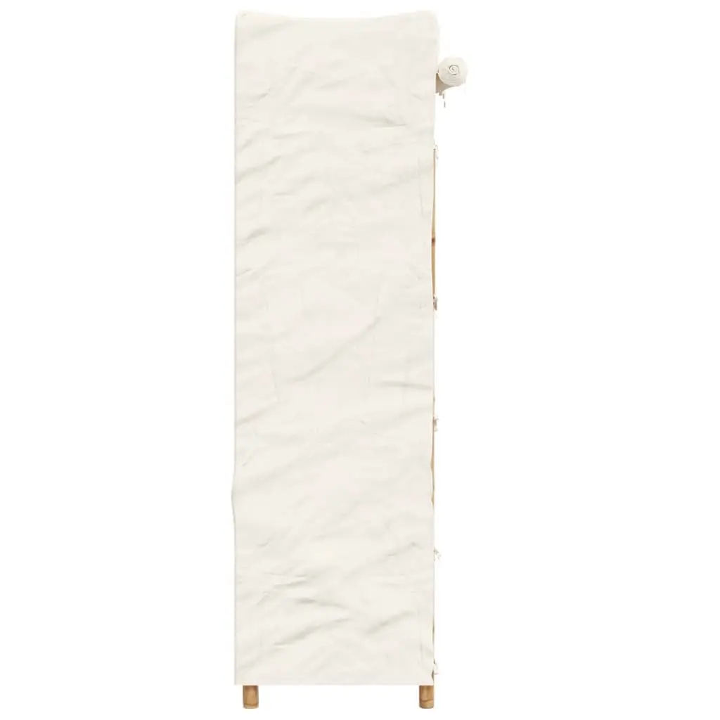 Bamboo Wardrobe Cupboard Clothes Organiser Storage Cabinet 110x45x170cm Brown