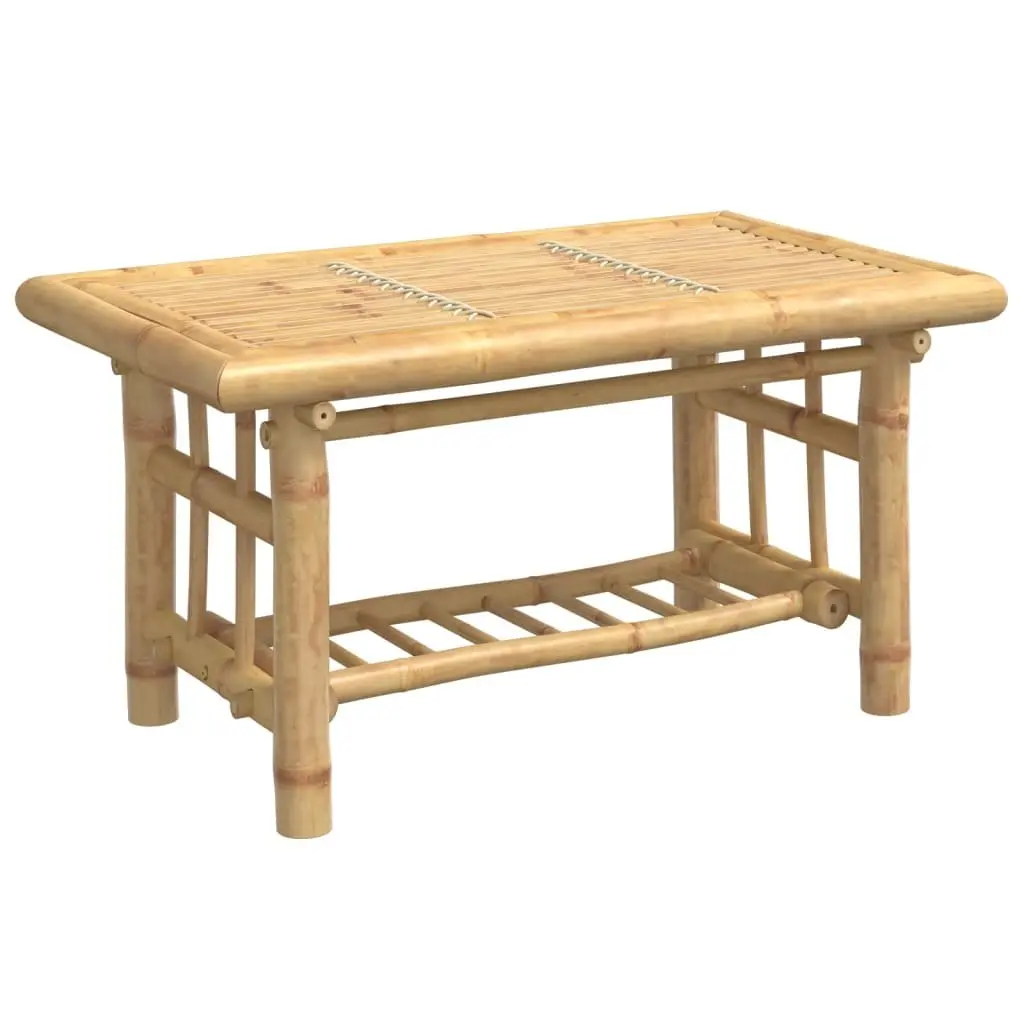 Bamboo Coffee Table Storage 70x45x36 cm Brown