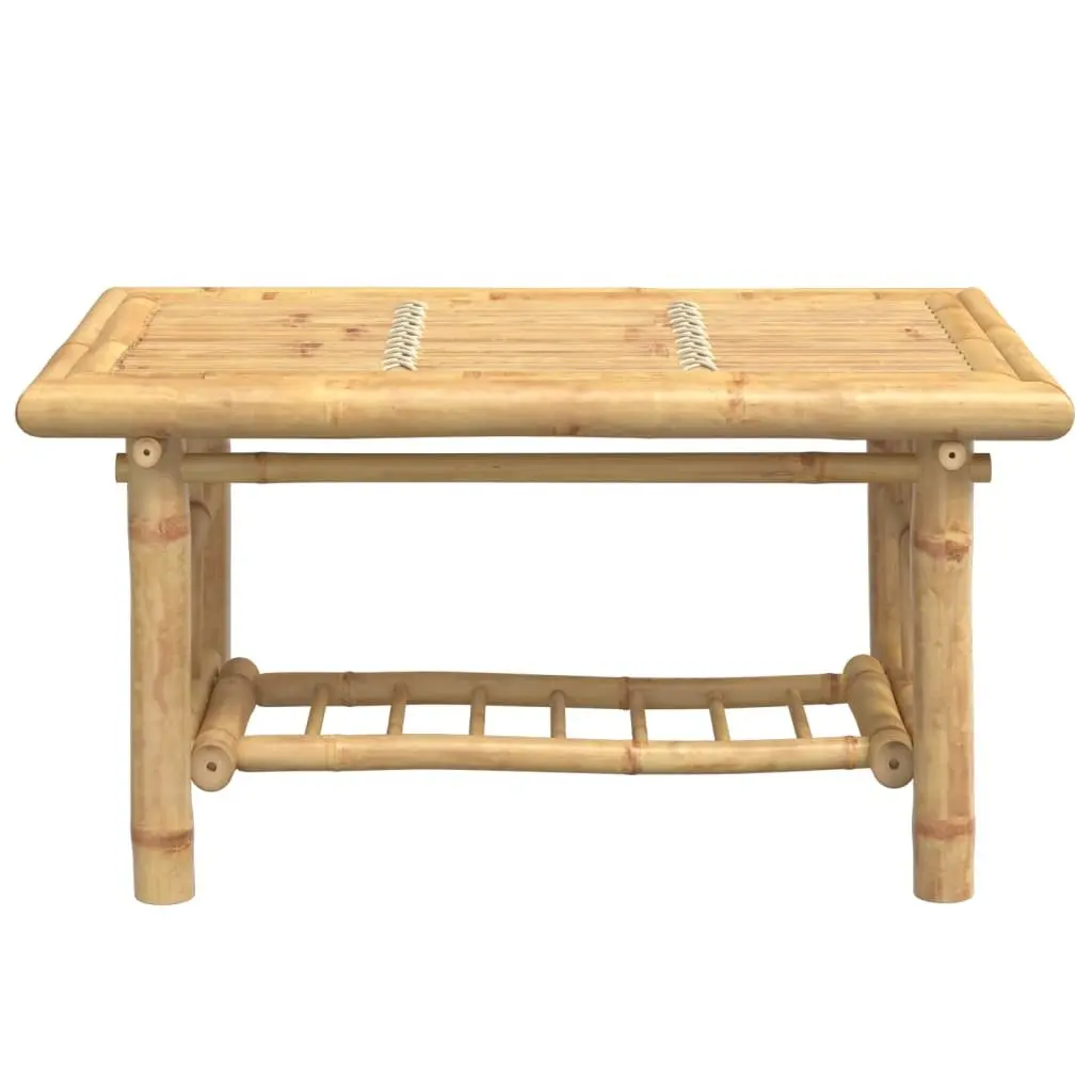 Bamboo Coffee Table Storage 70x45x36 cm Brown