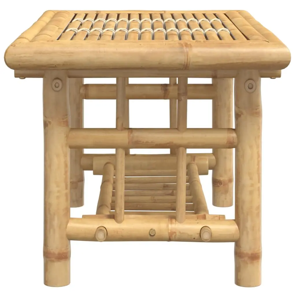 Bamboo Coffee Table Storage 70x45x36 cm Brown