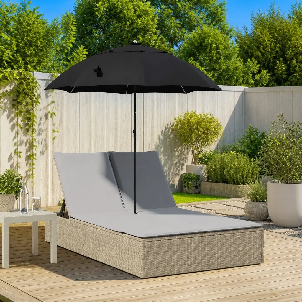 Double Sun Lounger in Beige