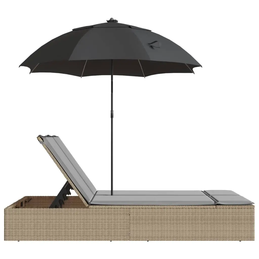 Double Sun Lounger in Beige