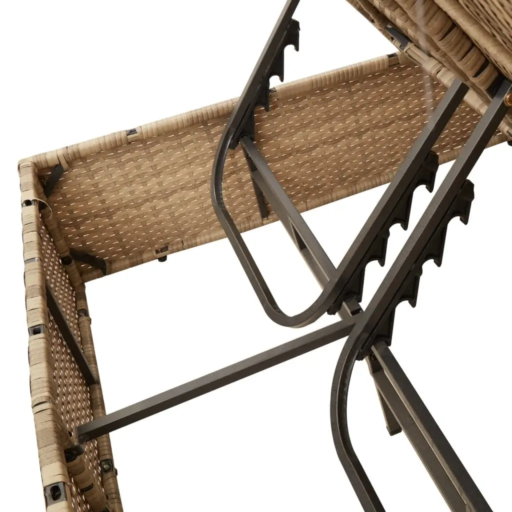 Double Sun Lounger in Beige