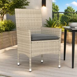 Practical Grey Outdoor Chairs with Removable Cushions