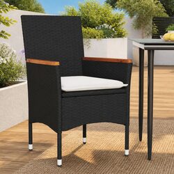 Comfortable and Practical Black Outdoor Chairs with Cushions