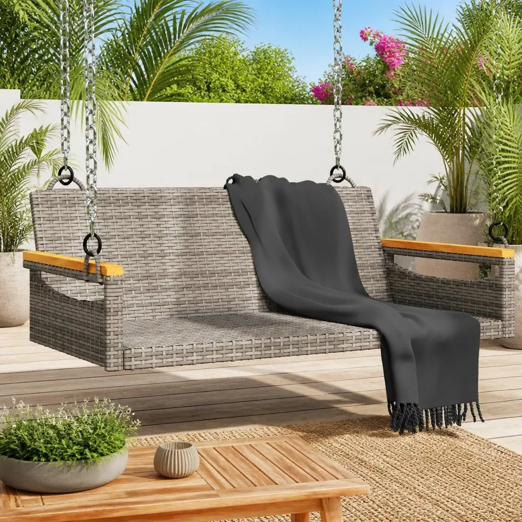 Grey Swing Bench for Outdoors