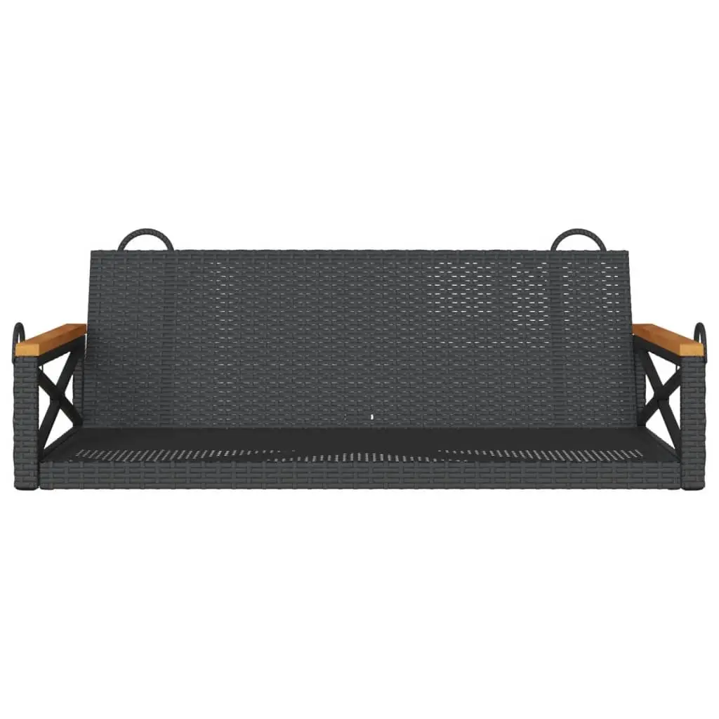 Black Swing Bench for Outdoor Relaxation