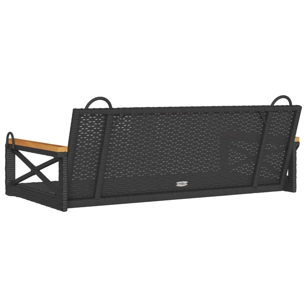 Black Swing Bench for Outdoor Relaxation