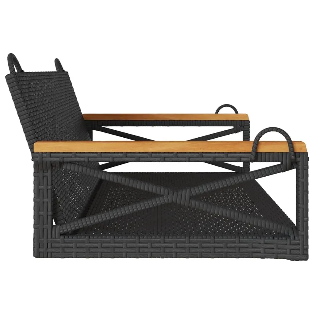 Black Swing Bench for Outdoor Relaxation