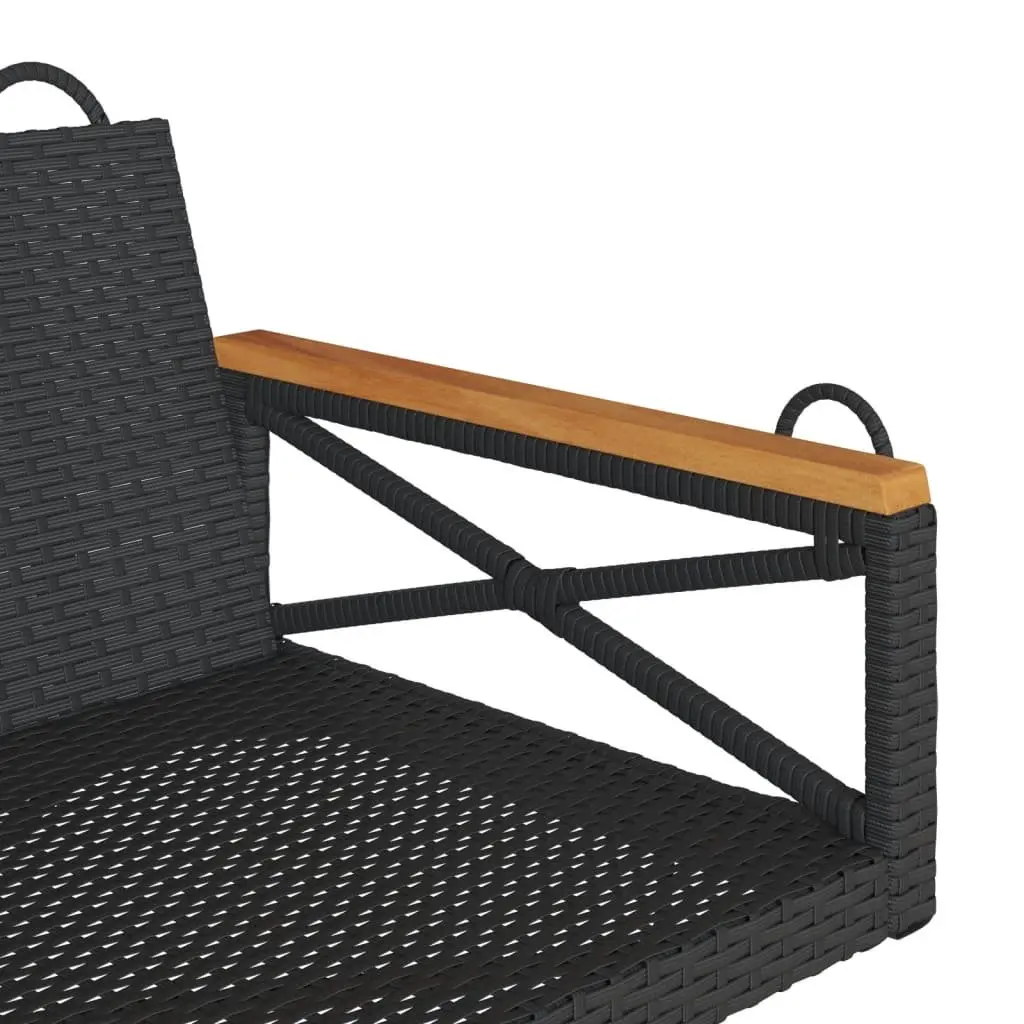 Black Swing Bench for Outdoor Relaxation