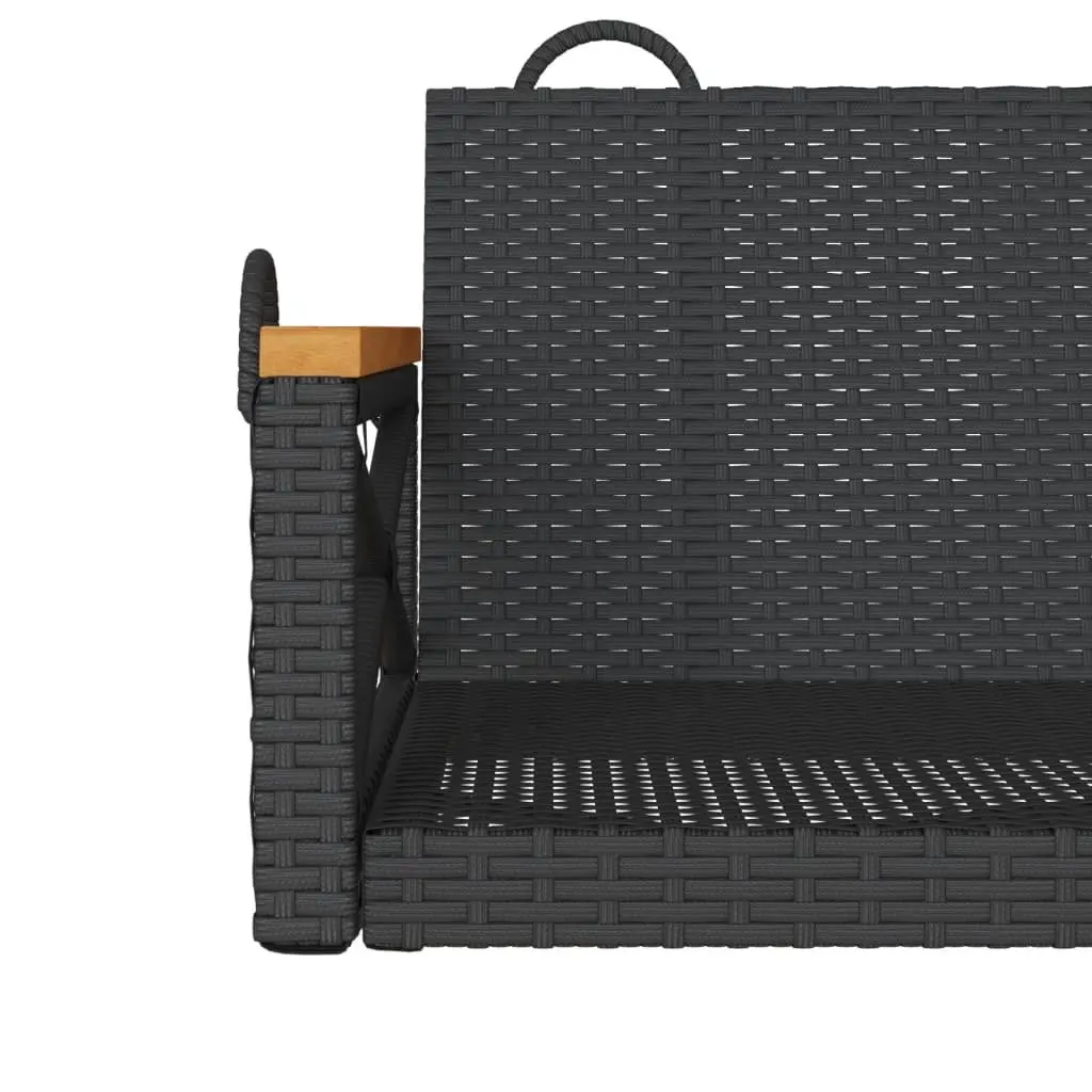 Black Swing Bench for Outdoor Relaxation