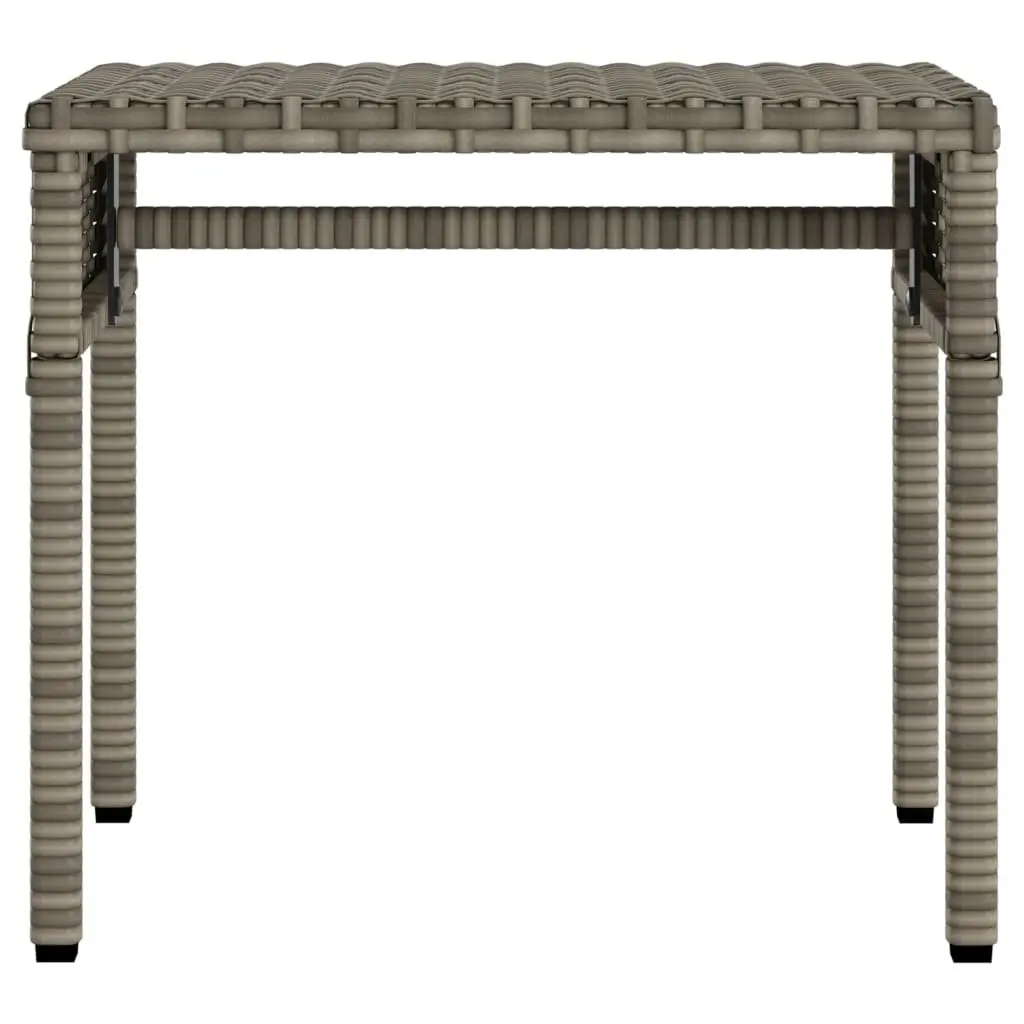 Sun Lounger Adjustable Backrest with Canopy Tea Table Grey Outdoor