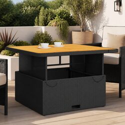 Reliable Black Garden Table with Adjustable Height