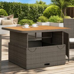 Reliable Grey Garden Table with Adjustable Top