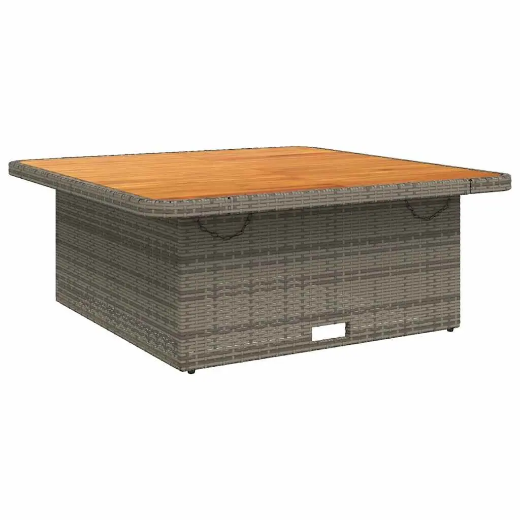 Grey Garden Table with Adjustable Top