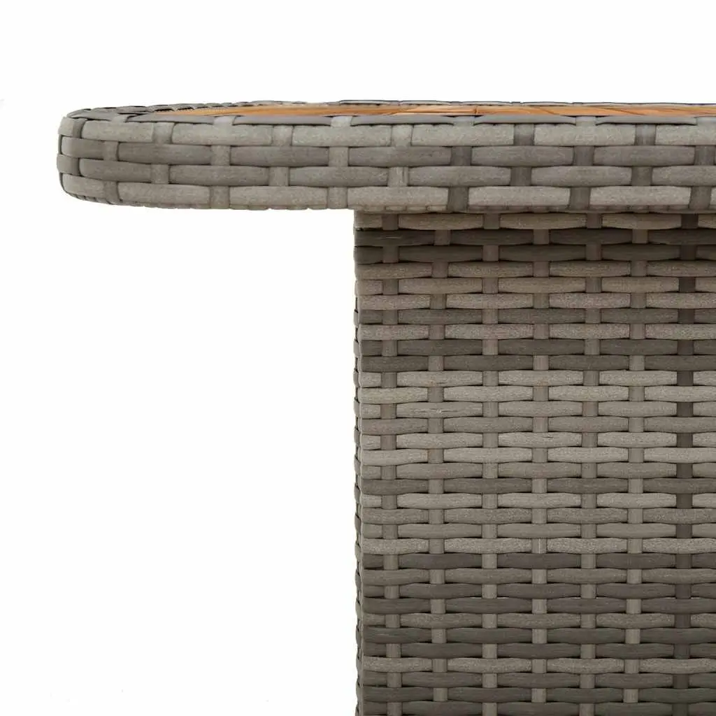 Grey Garden Table with Adjustable Top