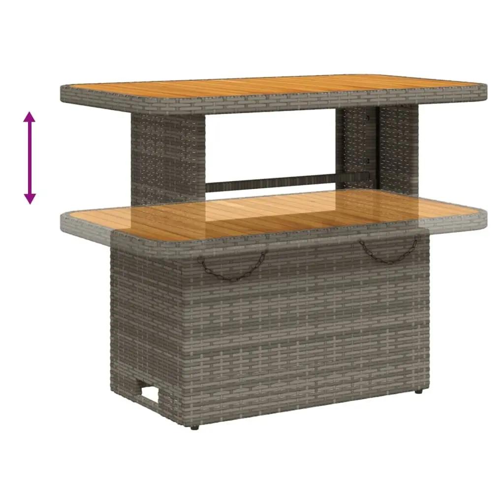 Garden Table 90x55x71 cm Outdoor Patio Furniture Coffee Dining Grey