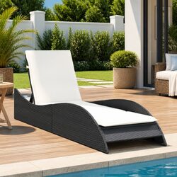 Value-Packed Black Sun Lounger with Comfort Features
