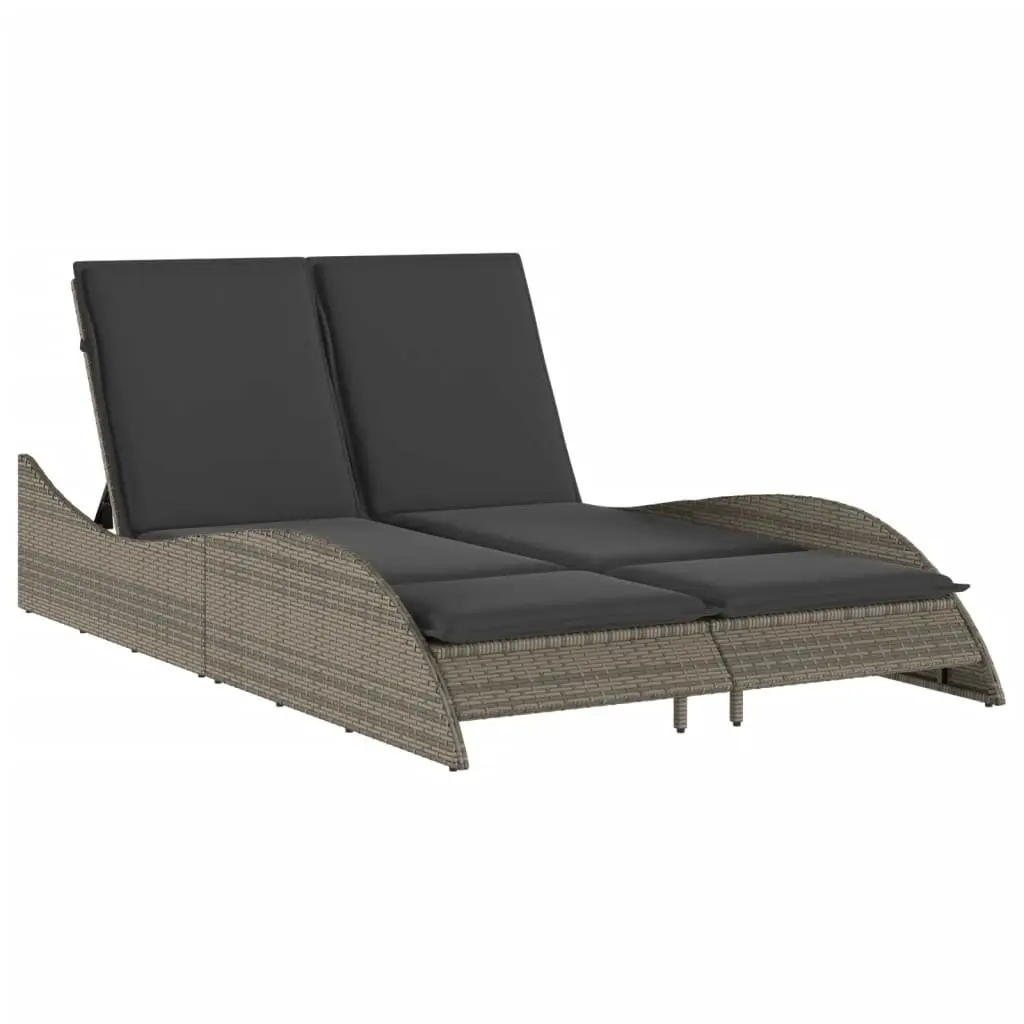 Grey Sun Lounger with Cushions