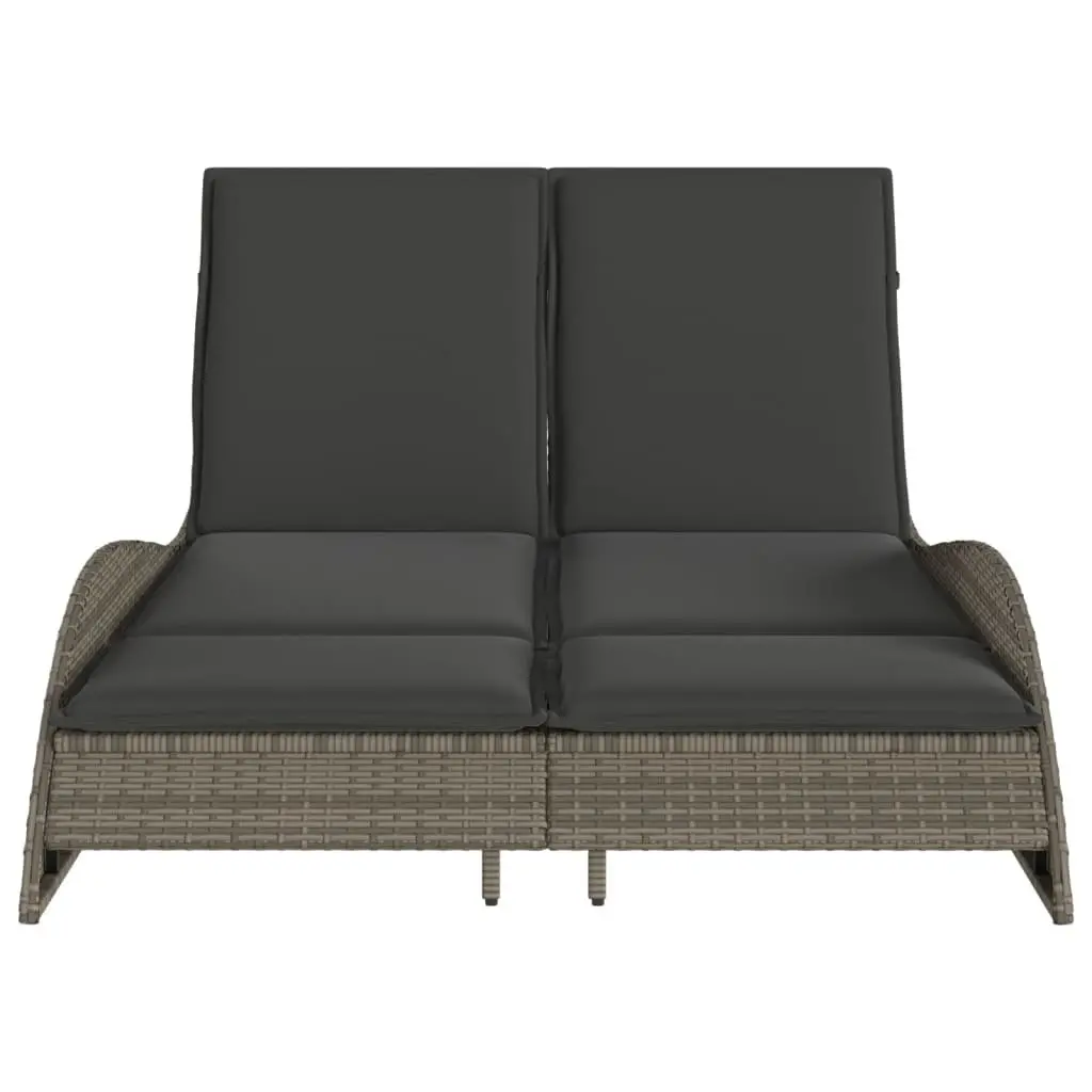 Grey Sun Lounger with Cushions
