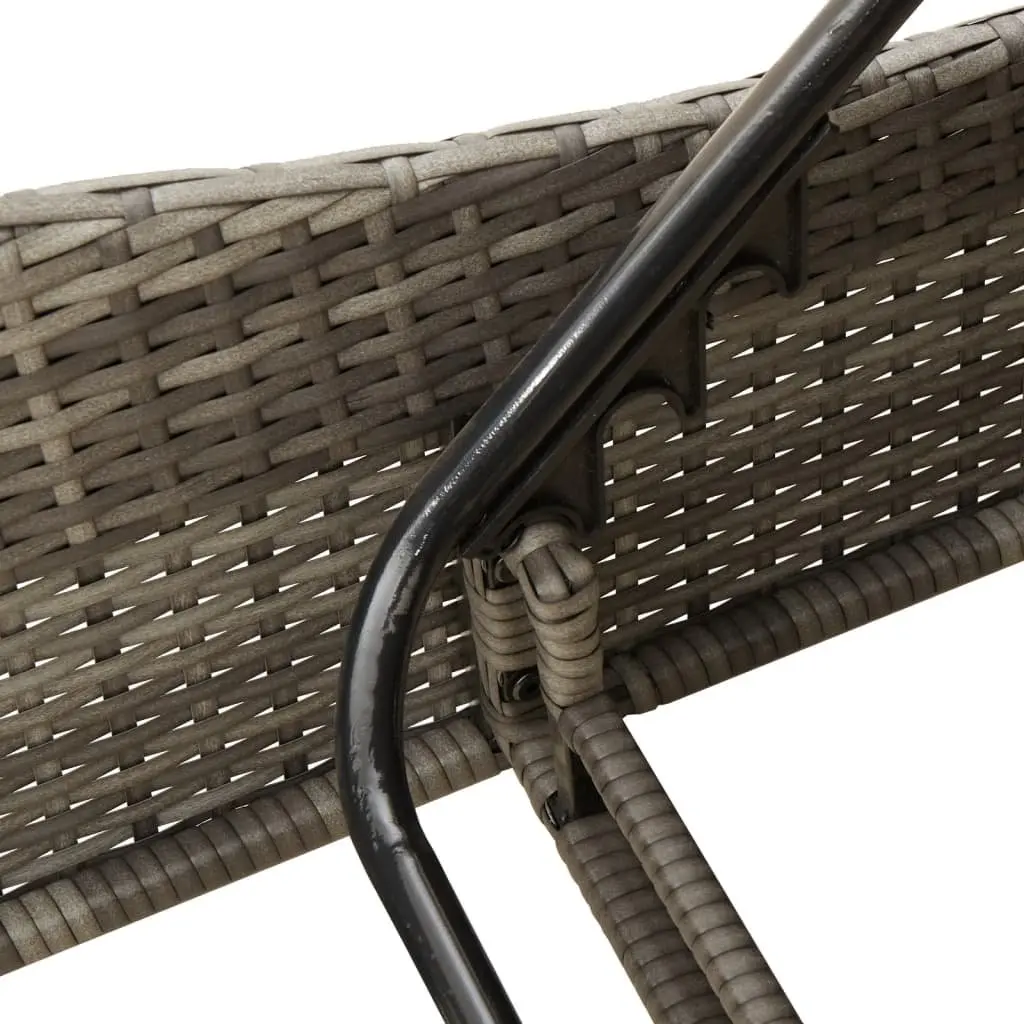 Grey Sun Lounger with Cushions