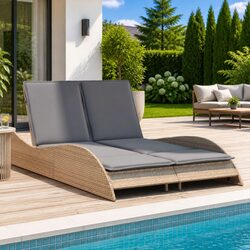 Comfortable and Practical Sun Lounger with Cushions