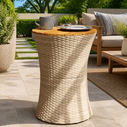 Practical and Beautiful Beige Garden Side Table