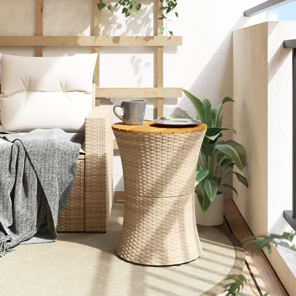 Beige Garden Side Table