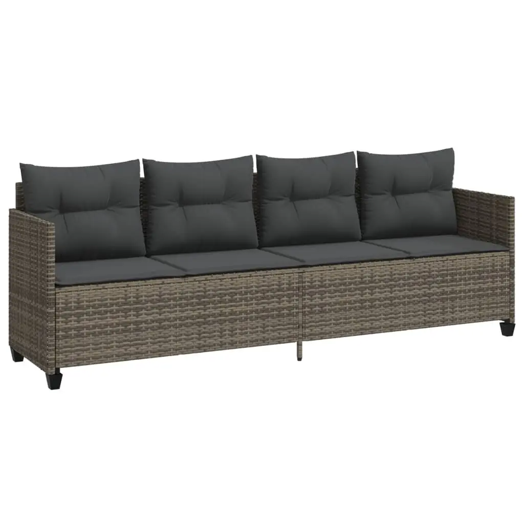 Grey Outdoor Sun Lounger with Cushions Included