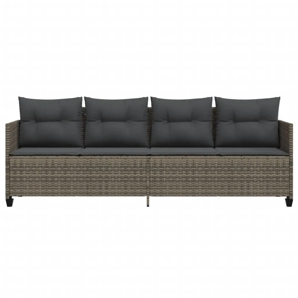 Grey Outdoor Sun Lounger with Cushions Included