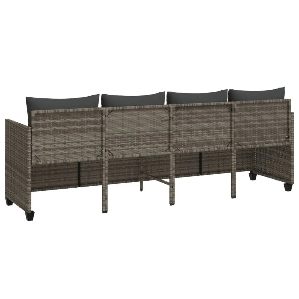 Grey Outdoor Sun Lounger with Cushions Included