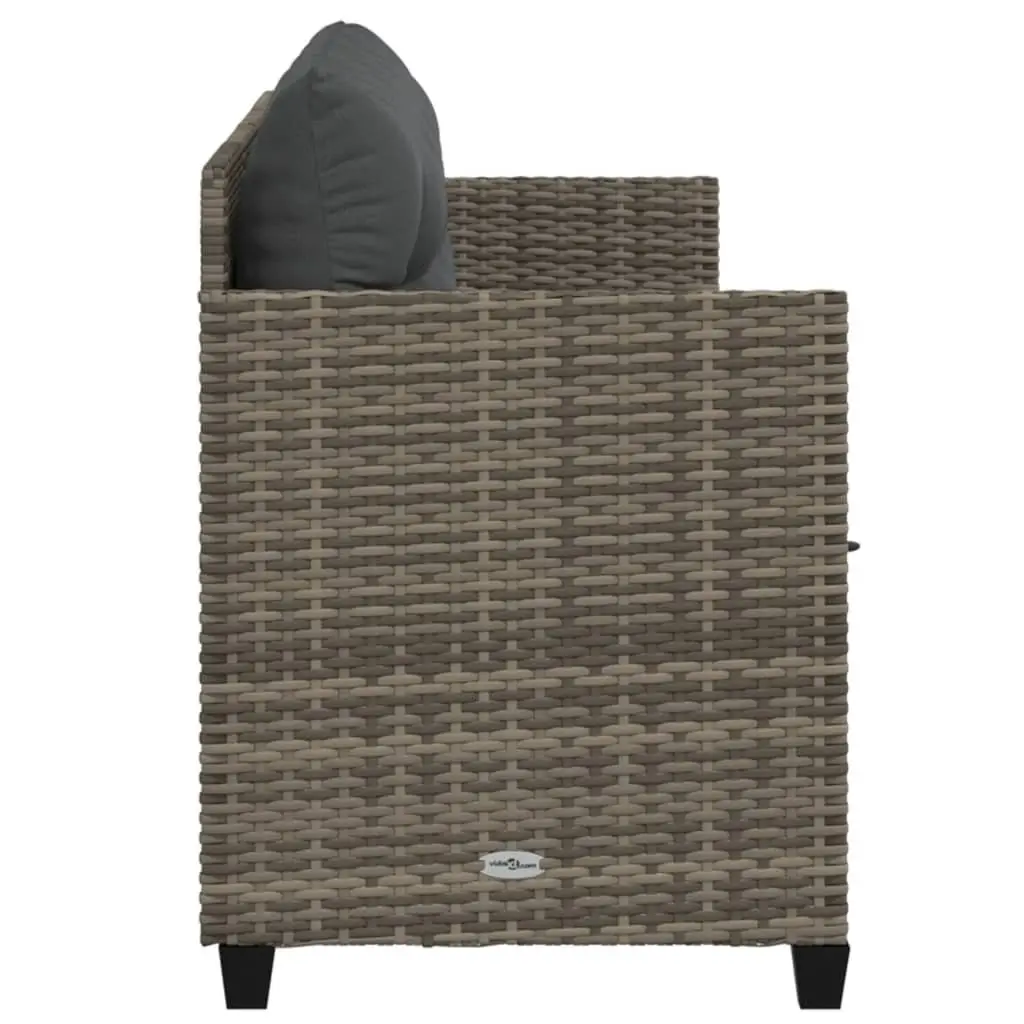 Grey Outdoor Sun Lounger with Cushions Included