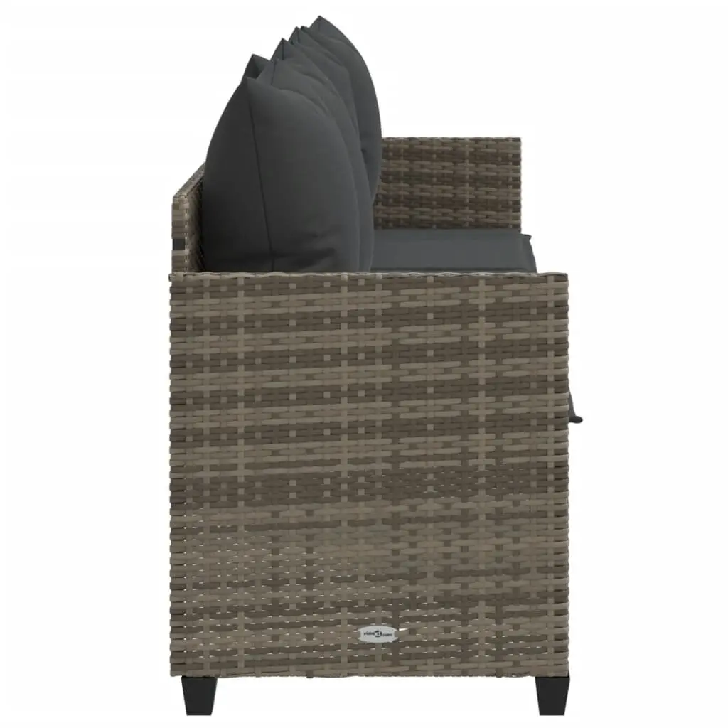 Sun Lounger Outdoor Reclining Chair Adjustable Backrest Footrest Grey