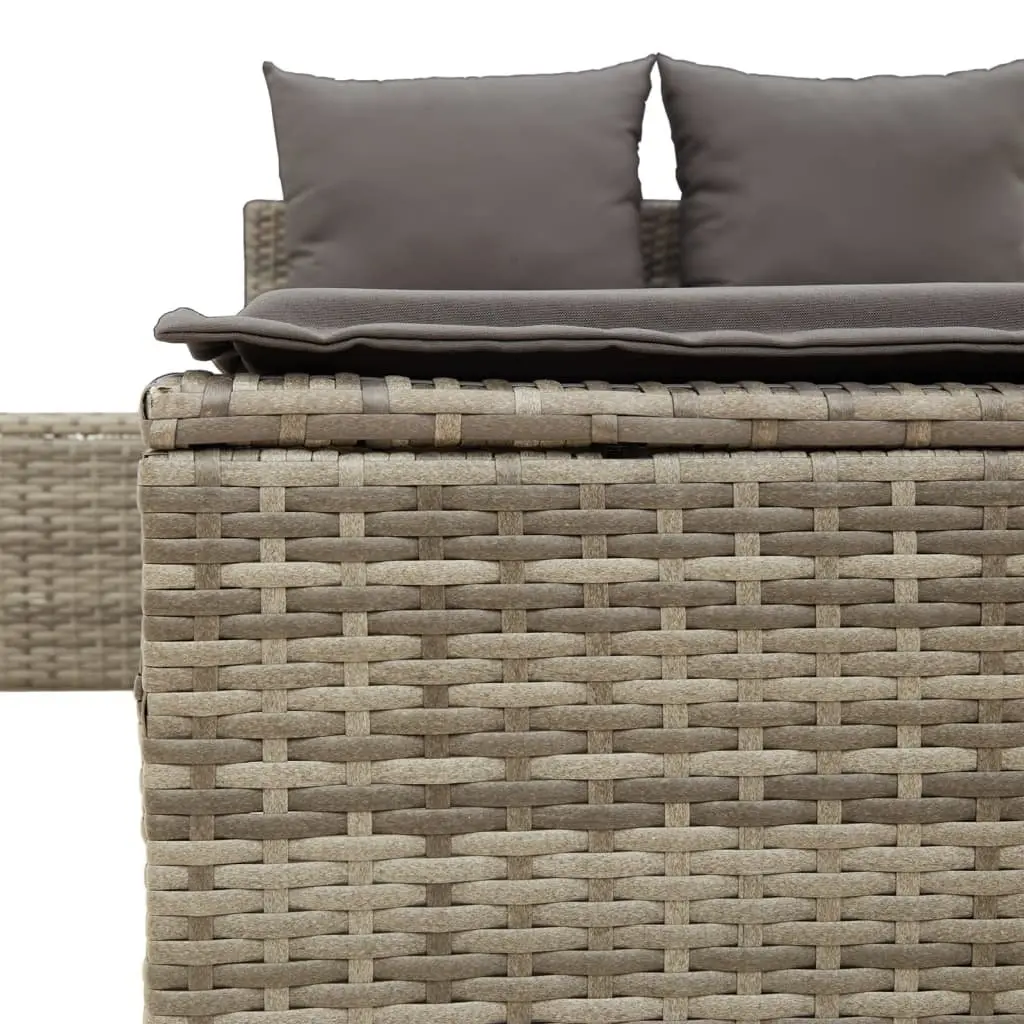 Double Sun Lounger Outdoor Relaxation Modular Grey Rattan