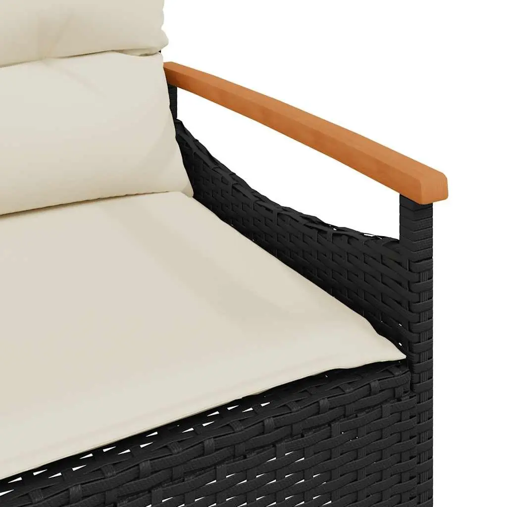 4 Piece Garden Sofa Set Black Outdoor Patio Furniture