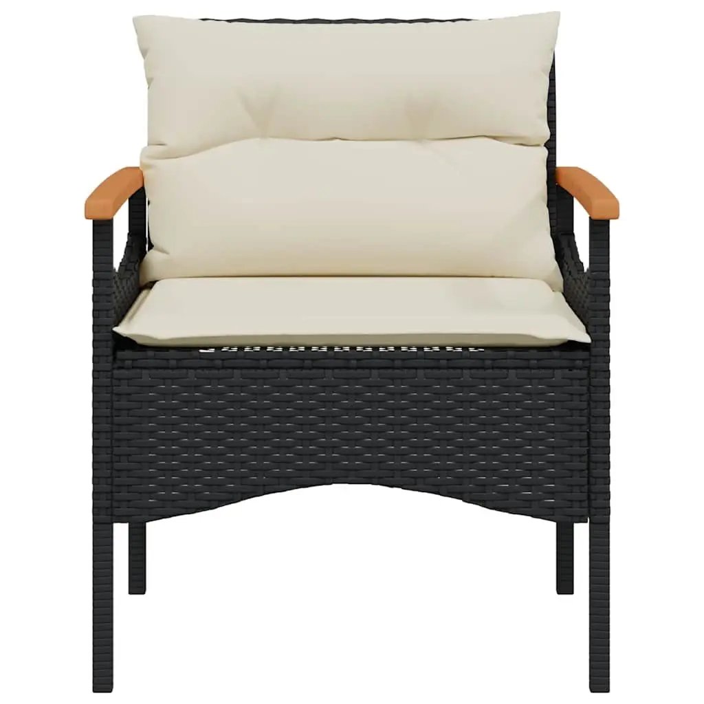 4 Piece Garden Sofa Set Black Outdoor Patio Furniture