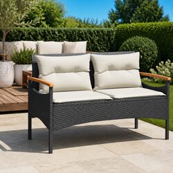 Comfortable Garden Bench with Cushions for Outdoor Enjoyment