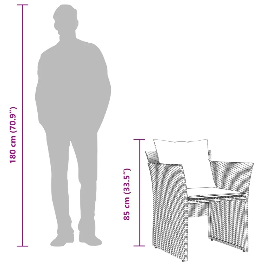 Outdoor Chair Set in Black