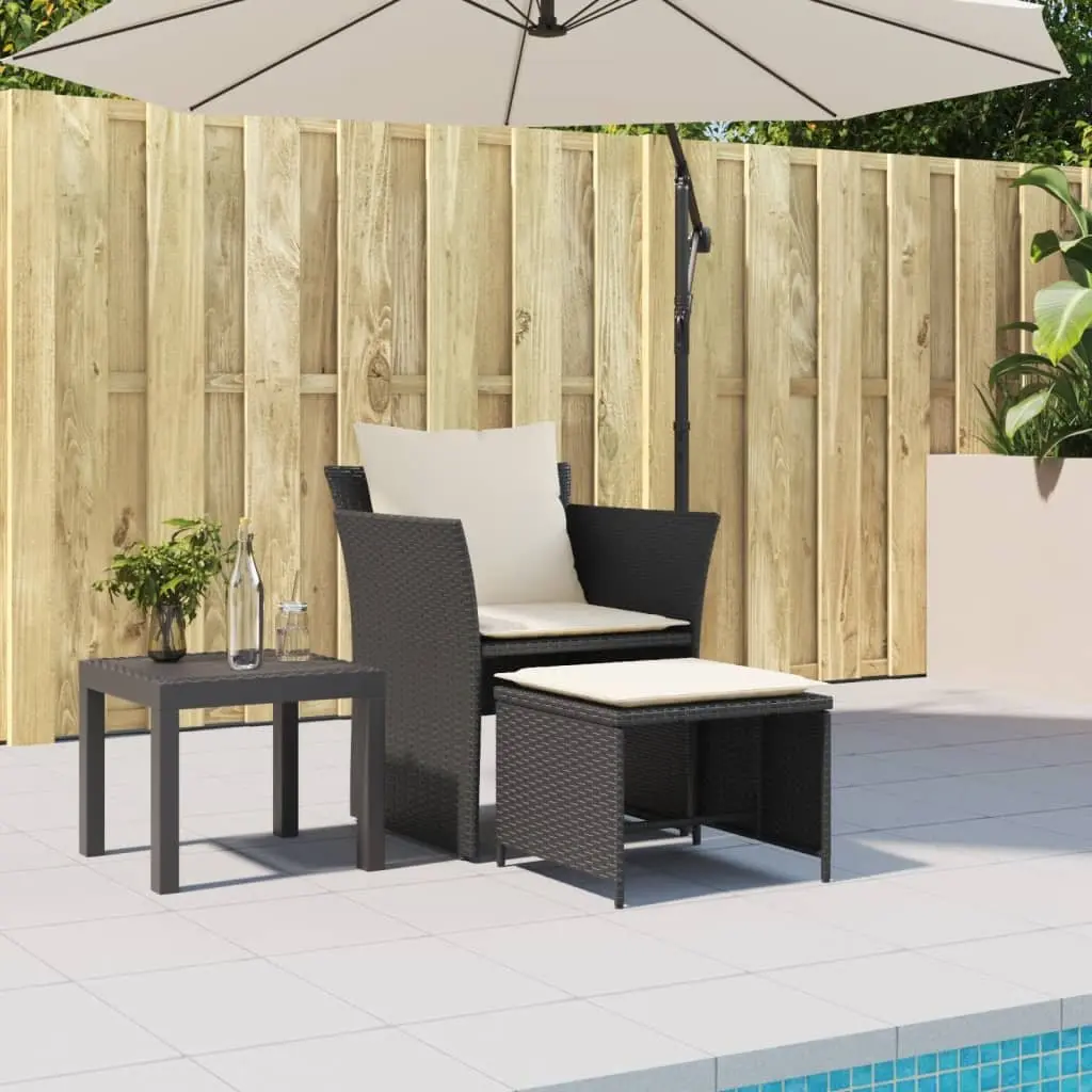 Outdoor Chair Set in Black