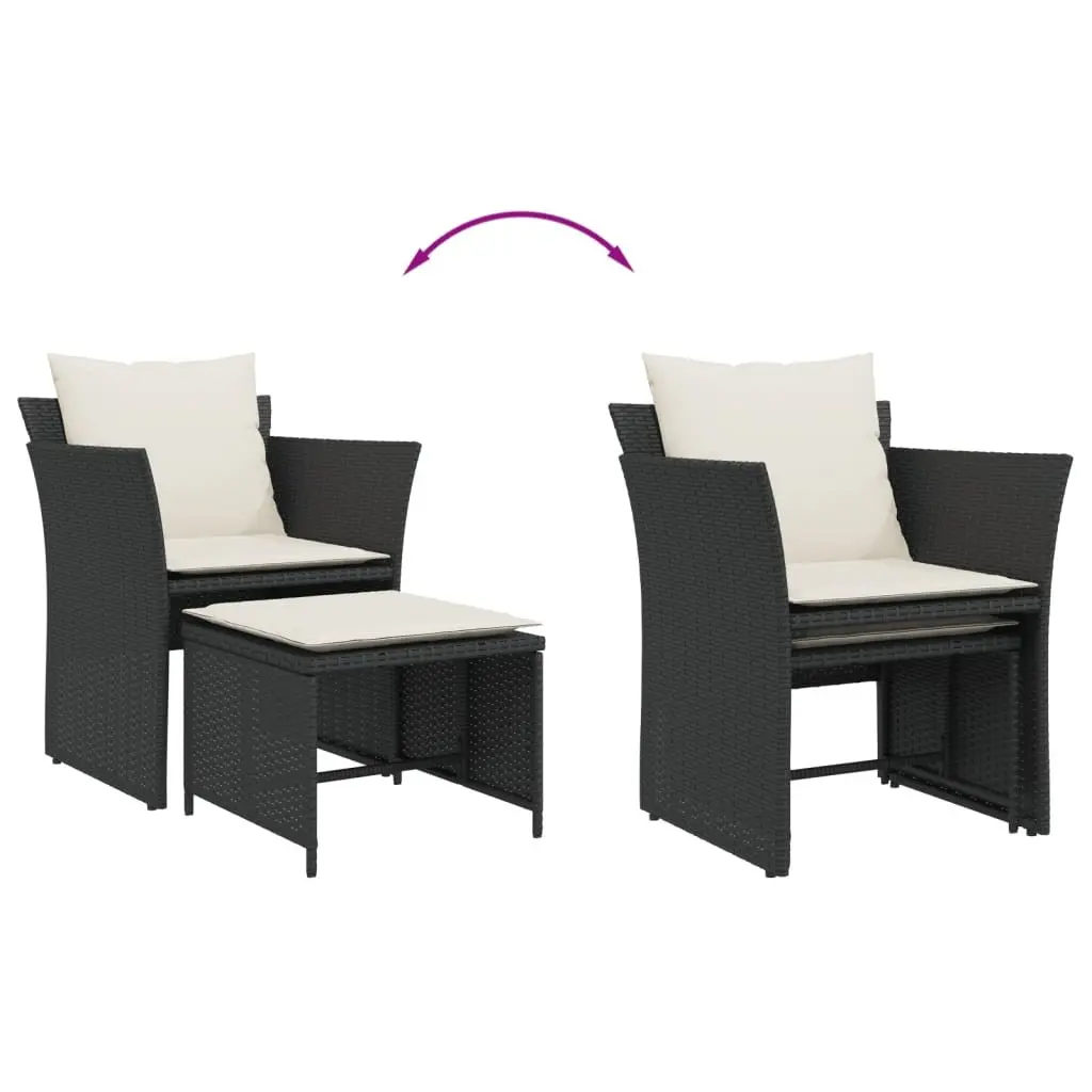 Outdoor Chair Set in Black
