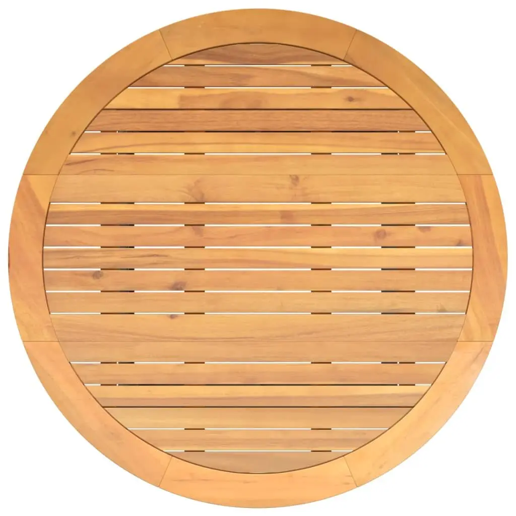 Garden Table Outdoor Furniture Round Black 110cm