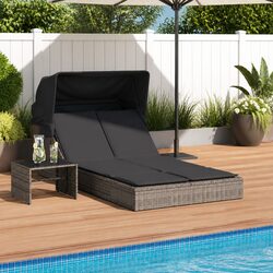 Comfortable Double Sun Lounger: Adjustable and Weather-Resistant