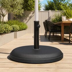 Reliable 25 kg Black Parasol Base for Your Garden