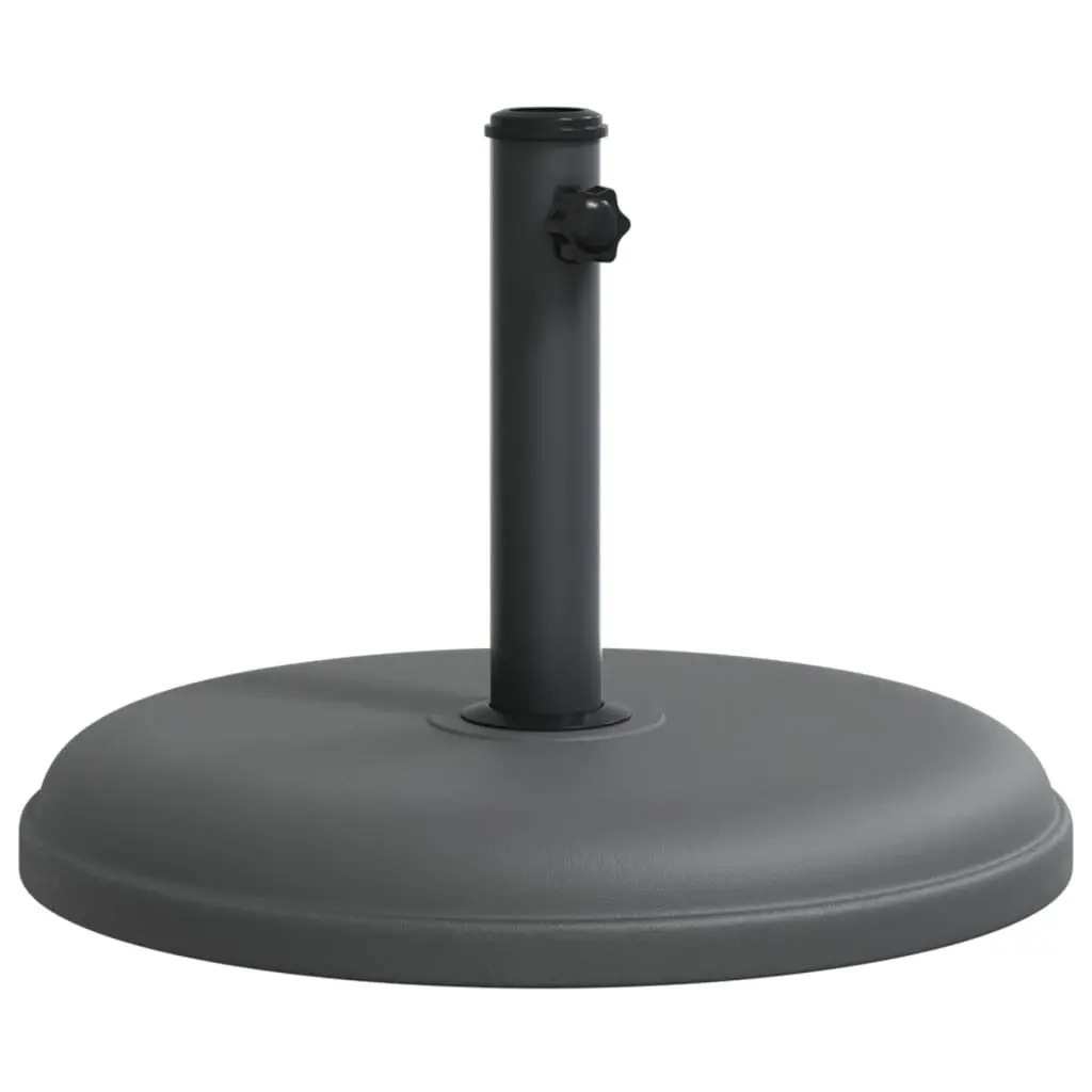 Round Parasol Base Grey Umbrella Stand 15kg Stable Fits 32mm 35mm 38mm Poles