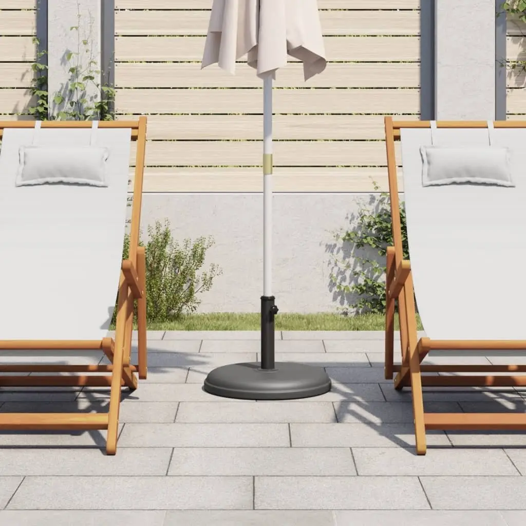 Round Parasol Base Grey Umbrella Stand 15kg Stable Fits 32mm 35mm 38mm Poles
