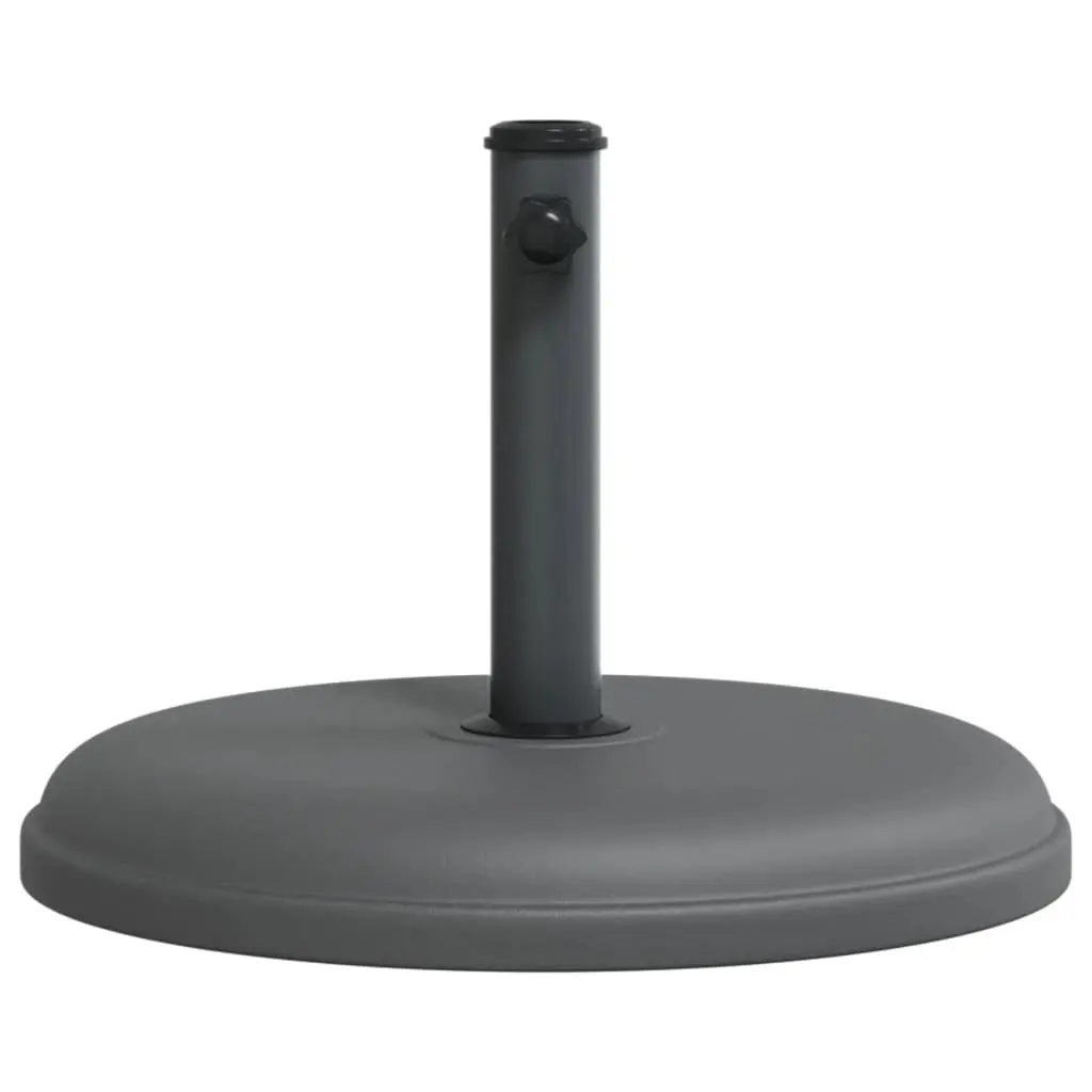 Round Parasol Base Grey Umbrella Stand 15kg Stable Fits 32mm 35mm 38mm Poles