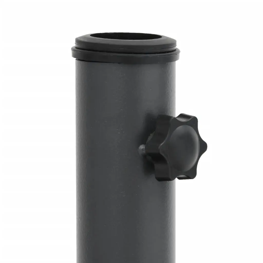 Round Parasol Base Grey Umbrella Stand 15kg Stable Fits 32mm 35mm 38mm Poles